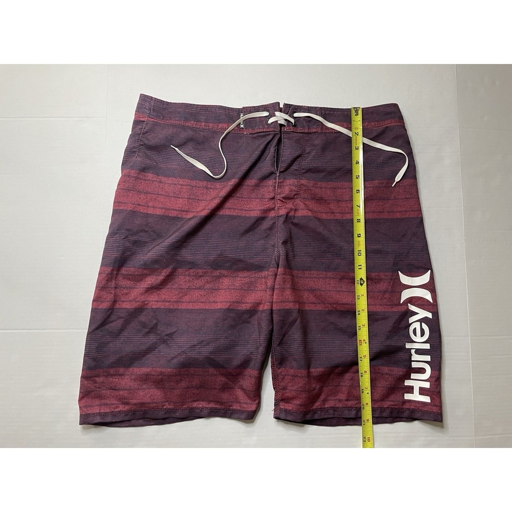 Hurley Men's Colorblock Board Shorts Size 34 Red Maroon Surf Swim Trunks - Picture 5 of 8